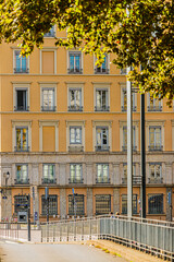 paysage urbain de la ville de Lyon en automne