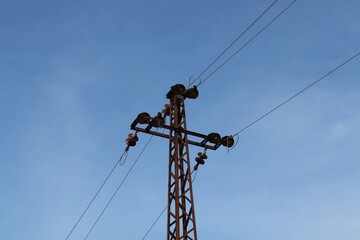 Vintage metal power line match