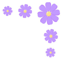 Daisy Flower Decorative Frame Corner