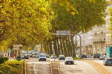 paysage urbain de la ville de Lyon en automne