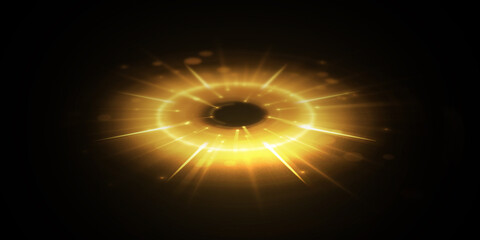 Round frame. plasma magical portal. circle light effect.