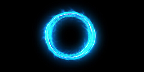 Round frame. plasma magical portal. circle light effect.