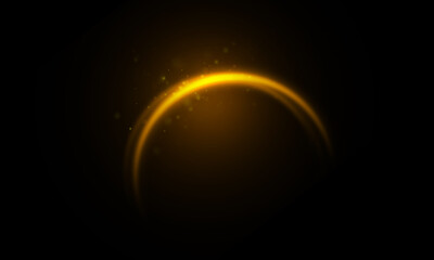 circle light effect background. Swirl glow magic line trail. Light effect motion