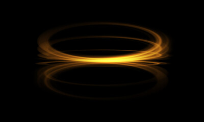 circle light effect background. Swirl glow magic line trail. Light effect motion