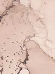 Ink Wash Pastel. Art Hand Elegant Print. Mix