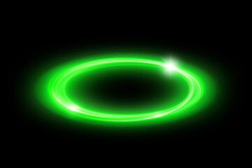 circle light effect background. Swirl glow magic line trail. Light effect motion