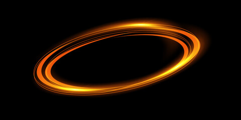 circle light effect background. Swirl glow magic line trail. Light effect motion