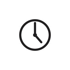 Clock icon vector logo design template