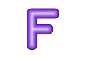 letter f 3d colored balloon