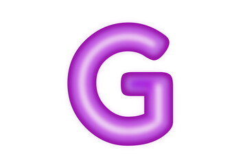 letter g 3d colored balloon