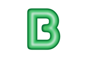 letter b 3d colored balloon