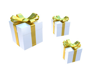 3d illustration of gifts on transparent background