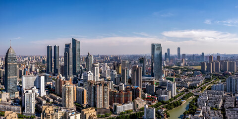 Aerial photography of modern architectural landscape of Wuxi city