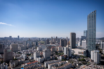 Aerial photography of modern architectural landscape of Wuxi city
