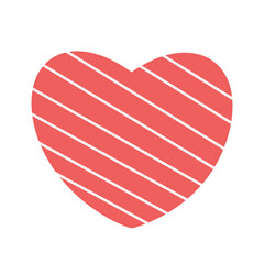 Striped Decorative Heart Shape Element
