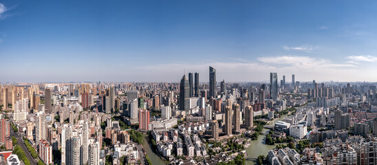 Aerial photography of modern architectural landscape of Wuxi city