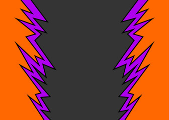 Obraz premium Simple framed background with jagged spikes line pattern and with some copy space area