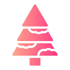christmas tree gradient icon