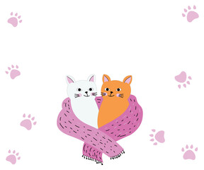 cat with heart