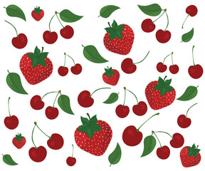 seamless background with berries