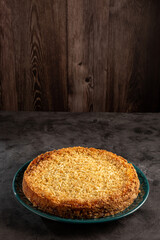 Delicious cassava cake on the table.