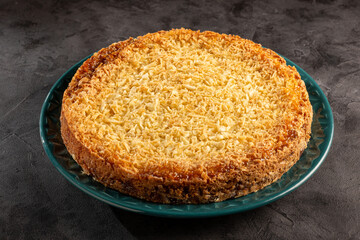 Delicious cassava cake on the table.