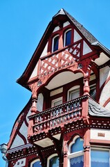 Fachwerkhaus mit Balkon, Marburg, Hessen
