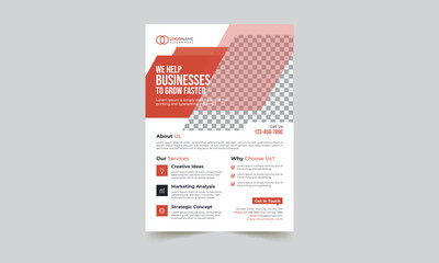 Corporate modern business flyer template design