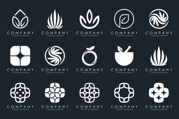 creative leaf logo design inspiration.
