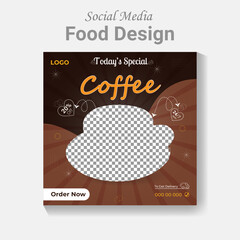 Social Media post food design template and vector editable poster layout. food flyer for restaurant and fast food.