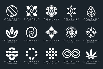 creative leaf logo design inspiration.