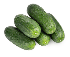 cucumbers isolated on white. the entire image in sharpness.