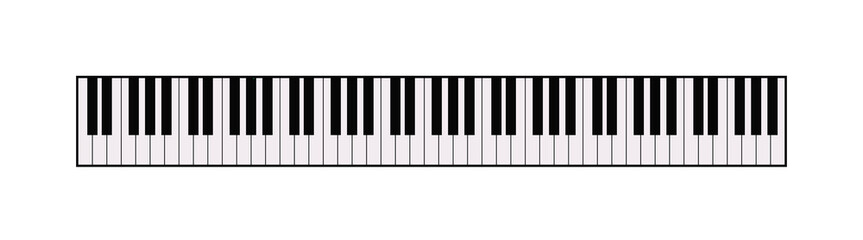 Fototapeta premium Piano keyboard vector icon. Music instrument. Musical background. Vector isolated illustration.