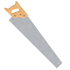 3d rendering illustration of an hand saw