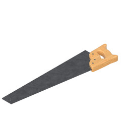 3d rendering illustration of an hand saw