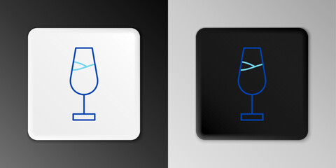 Line Wine glass icon isolated on grey background. Wineglass sign. Colorful outline concept. Vector