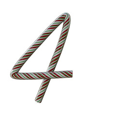 Glossy candy Christmas text typeface 4