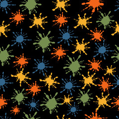 seamless pattern of colored splashes