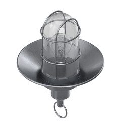 3d rendering illustration of an hanging bulkhead lamp