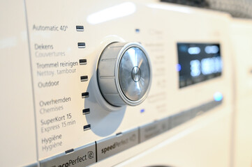 Washing machine control panel.  