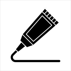 Glue bottle outline icon. Latex glue simple line vector icon. vector illustration on white background.