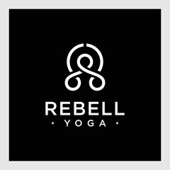 abstract logo design vector template - emblem for holistic medicine center, yoga class, natural and organic food products and packaging 