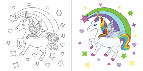 coloring pages unicorn  © saiful_art