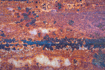 Close-up of rust on abandoned Puerto Rico pier