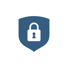 shield padlock keyhole icon vector template