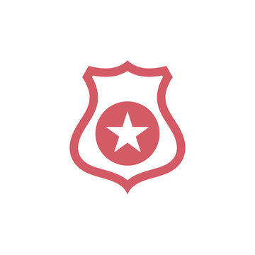 shield police star icon vector template