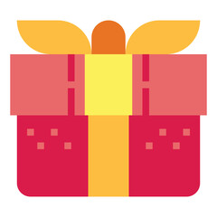 Gift flat icon style