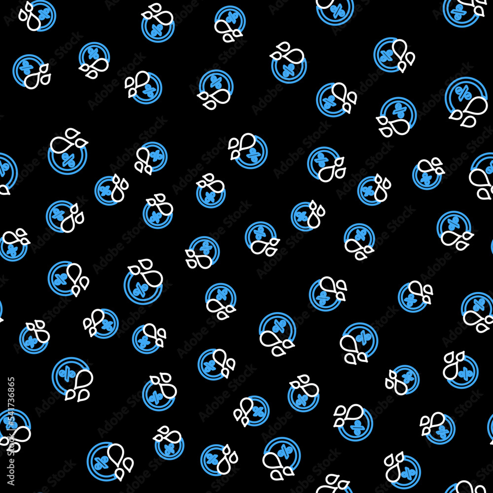 Poster line humidity icon isolated seamless pattern on black background. weather and meteorology, thermomet