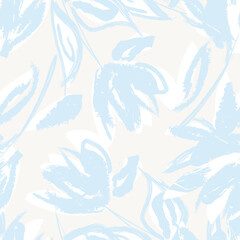Obraz premium Floral Brush strokes Seamless Pattern Design