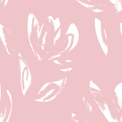 Obraz premium Floral Brush strokes Seamless Pattern Design